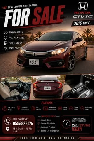 Used Honda Civic 1.6L LX Sport 2016 Used Honda Civic 1.6L LX Sport 2016 used_cars.forSale